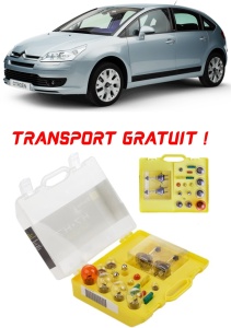 Kit trusa Set becuri H7 compatibila cu Citroën C4 I din 2004 - 2010 , bec far, semnalizare , pozitie, iluminare numar, frana, plafoniera, stop frana