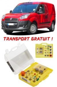 Kit trusa Set becuri H7 compatibila cu Fiat Doblo II din 2010 - 2020 , bec far, semnalizare , pozitie, iluminare numar, frana, plafoniera, stop frana