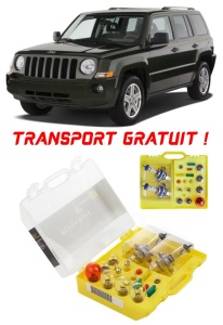 Kit trusa Set becuri H7 compatibila cu Jeep Patriot din 2006 - 2017 , bec far, semnalizare , pozitie, iluminare numar, frana, plafoniera, stop frana