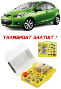 Kit trusa Set becuri H7 compatibila cu Mazda Mazda 2 din 2007 - 2014 , bec far, semnalizare , pozitie, iluminare numar, frana, plafoniera, stop frana