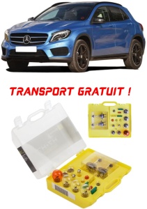Kit trusa Set becuri H7 compatibila cu Mercedes-Benz X156 din 2013 - 2020 , bec far, semnalizare , pozitie, iluminare numar, frana, plafoniera, stop frana
