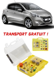 Kit trusa Set becuri H7 compatibila cu Peugeot 208 din 2006 - 2014 , bec far, semnalizare , pozitie, iluminare numar, frana, plafoniera, stop frana