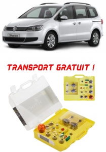 Kit trusa Set becuri H7 compatibila cu Volkswagen Sharan din 2010 - 2015 , bec far, semnalizare , pozitie, iluminare numar, frana, plafoniera, stop frana