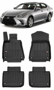 Lexus Gs Hybrid Din 2012 - 02.2019, Sedan , Set Covorase Auto Tip Tavita Premium 3D, din cauciuc accesorii pentru autoturismul tau - masina v163161