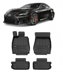 Lexus Rc200, Sedan, Din 2014 - Prezent , Set Covorase Auto Tip Tavita Premium 3D, din cauciuc accesorii pentru autoturismul tau - masina v170002