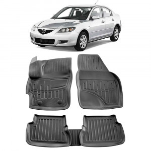 Mazda 3 (Bk) (2003-2009) Set Covorase auto tip tavita din cauciuc Premium Umbrella accesorii pentru autoturismul tau - masina v149375
