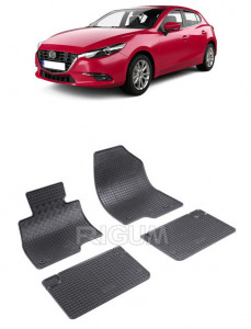 Mazda 3 III, Hatchback, fabricat din 09.2013 - 02.2019, set covorase auto dedicate, din cauciuc 100% Premium accesorii pentru autoturismul tau - masina v160639
