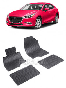 Mazda 3 III, Sedan, fabricat din 12.2013 - 02.2019, set covorase auto dedicate, din cauciuc 100% Premium accesorii pentru autoturismul tau - masina v155088