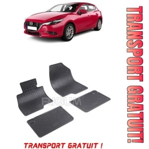Mazda 3 III, Sedan, fabricat din 12.2013 - 02.2019, set covorase auto dedicate, din cauciuc 100% Premium - Transport Gratuit