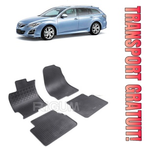 Mazda 6 II, Combi, fabricat din 2008 - 12.2012, set covorase auto dedicate, din cauciuc 100% Premium