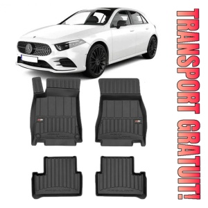 Mercedes A-Class W177 Din 09.2018 - Prezent, Sedan , Set Covorase Auto Tip Tavita Premium 3D, din cauciuc