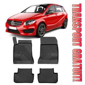 Mercedes B-Class W246 Din 10.2011 - 12.2018, Van , Set Covorase Auto Tip Tavita Premium 3D, din cauciuc