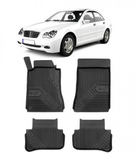 Mercedes C-Class W203 Din 2001 - 03.2007, Sedan , Set Covorase Auto Tip Tavita Premium 3D, din cauciuc Lichidare Stoc- TRANSPORT GRATUIT accesorii pentru autoturismul tau - masina v109174