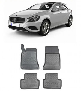 Mercedes Clasa A W176, Hatchback, Din 09.2012 - 04.2018 , Set Covorase Auto Tip Tavita Premium 3D, din cauciuc accesorii pentru autoturismul tau - masina v173787