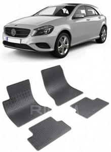 Mercedes Clasa A W176, Hatchback, fabricat din 09.2012 - 04.2018, set covorase auto dedicate, din cauciuc 100% Premium accesorii pentru autoturismul tau - masina v154784