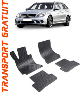 Mercedes Clasa C W204, Combi, fabricat din 12.2007 - 09.2014, set covorase auto dedicate, din cauciuc 100% Premium accesorii pentru autoturismul tau - masina v155920