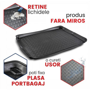 Mercedes clasa C W204 Coupe din 06.2011 - 12.2015, Tavita Pentru Portbagaj Lux Premium Dedicata, Bancheta Rabatabila (V2) *2 accesorii pentru autoturismul tau - masina v189645