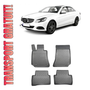 Mercedes Clasa E W212, Sedan, Din 03.2009 - 03.2016 , Set Covorase Auto Tip Tavita Premium 3D, din cauciuc
