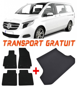 Mercedes Clasa V Set Covorase + tavita portbagaj auto Mercedes V-Class W447 fabricatie 06.2014 - prezent, caroserie van, 8-9 locuri, versiune XL accesorii pentru autoturismul tau - masina v1448