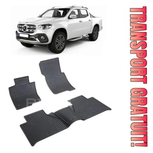 Mercedes Clasa X, Pick-Up, fabricat din 01.2016 - Prezent, set covorase auto dedicate, din cauciuc 100% Premium