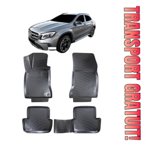 Mercedes GLA X156 2014-2019 Set 4 covorase auto din cauciuc tip tavita premium line 3D
