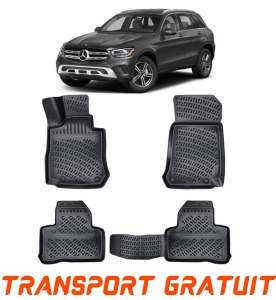 Mercedes GLC X253 2015- Set 4 covorase auto din cauciuc tip tavita premium line 3D accesorii pentru autoturismul tau - masina v243060
