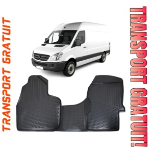 Mercedes Sprinter II 2006-2018 Set 2 covorase auto din cauciuc tip tavita premium line 3D