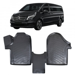 Mercedes Viano W639 2003-2014 Set 4 covorase auto din cauciuc tip tavita premium line 3D accesorii pentru autoturismul tau - masina v243044