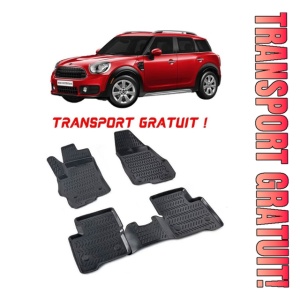 Mini Countryman II F60 2017-2023 Set 4 covorase auto din cauciuc tip tavita premium line 3D - Transport Gratuit!