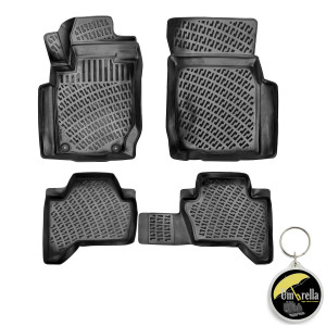 Mitsubishi L200 2015-2019 Set 4 covorase auto din cauciuc tip tavita premium line 3D accesorii pentru autoturismul tau - masina v242796