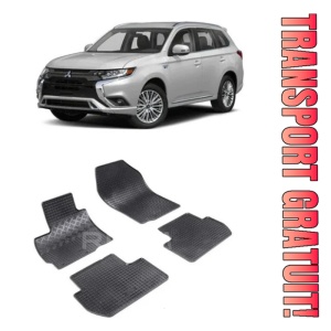 Mitsubishi Outlander II, Suv, fabricat din 03.2007 - 08.2012, set covorase auto dedicate, din cauciuc 100% Premium