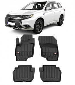Mitsubishi Outlander III Phev, Suv, Din 09.2012 - Prezent , Set Covorase Auto Tip Tavita Premium 3D, din cauciuc accesorii pentru autoturismul tau - masina v171508