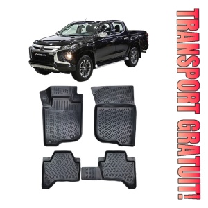 Mitsubishi Triton Tornado 2019-2025 Set 4 covorase auto din cauciuc tip tavita premium line 3D