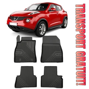 Nissan Juke I Din 06.2010 - 05.2014, Suv , Set Covorase Auto Tip Tavita Premium 3D, din cauciuc