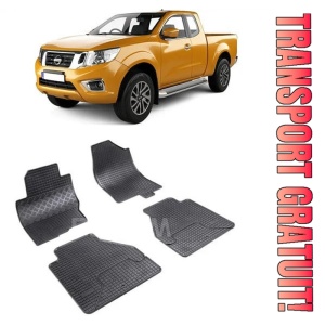 Nissan Navara, Pick-Up, fabricat din 2010 - 2015, set covorase auto dedicate, din cauciuc 100% Premium