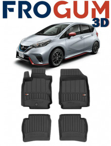 Nissan Note E11, Hatchback, Din 2006 - 09.2013 , Set Covorase Auto Tip Tavita Premium 3D, din cauciuc accesorii pentru autoturismul tau - masina v171349