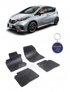 Nissan Note E11, Hatchback, fabricat din 2006 - 09.2013, set covorase auto dedicate, din cauciuc 100% Premium accesorii pentru autoturismul tau - masina v158484