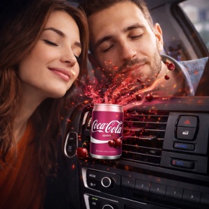 Odorizant Auto 3D Coca Cola Cherry, Tip Doza, Clip Ventilatie, Parfum Intens și Persistent, Design Realist, Vegan Friendly - Img 5