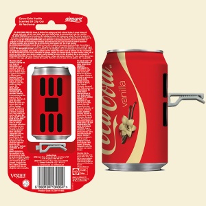 Odorizant Auto 3D Coca Cola Vanilie, Tip Doza, Clip Ventilatie, Parfum Intens și Persistent, Design Realist, Vegan Friendly - Img 2