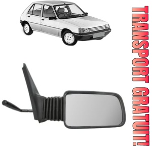 Oglinda Dreapta PEUGEOT 205 I (741A/C) din 1983 - 1987, Auto, Reglaj mecanic, Completa