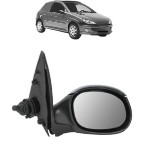 Oglinda Dreapta PEUGEOT 206 Van din 2001 - 2009, Auto, Reglaj mecanic, Completa - Img 2