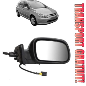 Oglinda Dreapta PEUGEOT 307 SW Estate Van (3E_, 3H_) din 2003 - 2009, Auto, Reglaj mecanic, Completa
