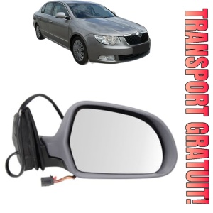 Oglinda Dreapta SKODA SUPERB II (3T4) din 2008 - 2015, Auto, Reglaj electric, Completa