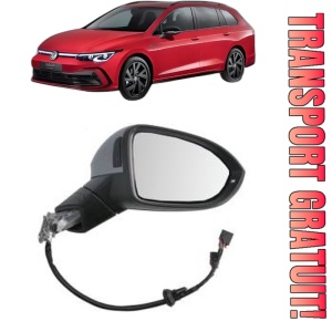 Oglinda Dreapta Volkswagen GOLF VIII Variant (CG5, DB5) din 2020 - 2024, Auto, Reglaj electric, Completa