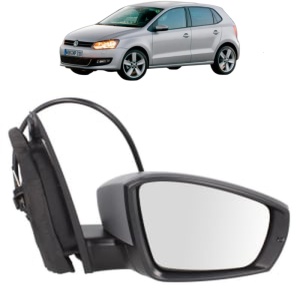 Oglinda Dreapta Volkswagen POLO V Hatchback Van (6R1, 6C1) din 2009 - 2014, Auto, Reglaj mecanic, Completa - Img 2