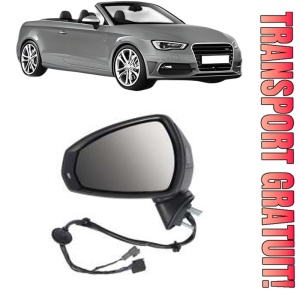 Oglinda Stanga AUDI A3 Convertible (8V7, 8VE) din 2013 - 2020, Auto, Reglaj electric, Completa