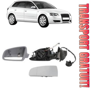 Oglinda Stanga AUDI A3 Sportback (8PA) din 2004 - 2013, Auto, Reglaj electric, Completa