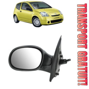 Oglinda Stanga CITROEN C2 ENTERPRISE (JG_) din 2003 - 2009, Auto, Reglaj mecanic, Completa