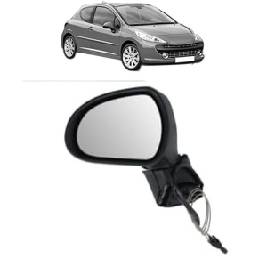 Oglinda Stanga PEUGEOT 207 (WA_, WC_) din 2006 - 2015, Auto, Reglaj mecanic, Completa - Img 2