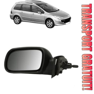 Oglinda Stanga PEUGEOT 307 SW (3H) din 2002 - 2009, Auto, Reglaj mecanic, Completa
